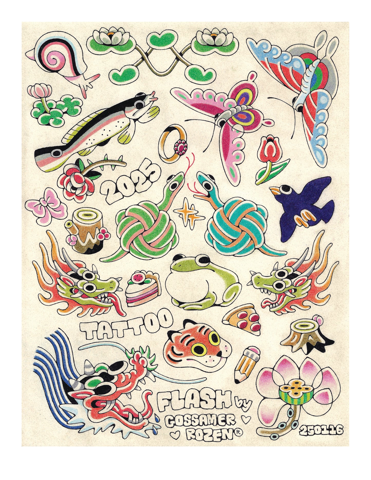 PREORDER - Tattoo Flash Art Print // 250116