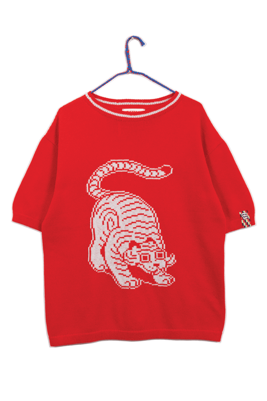 Pounce Tshirt // Fire/Silver
