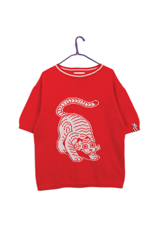 Pounce Tshirt // Fire/Silver