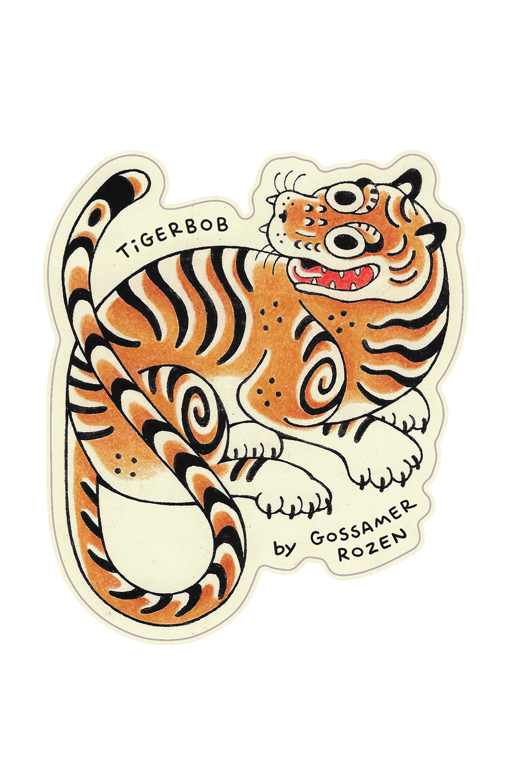 PREORDER - Classic Tigerbob Stickers // Tattoo Flash