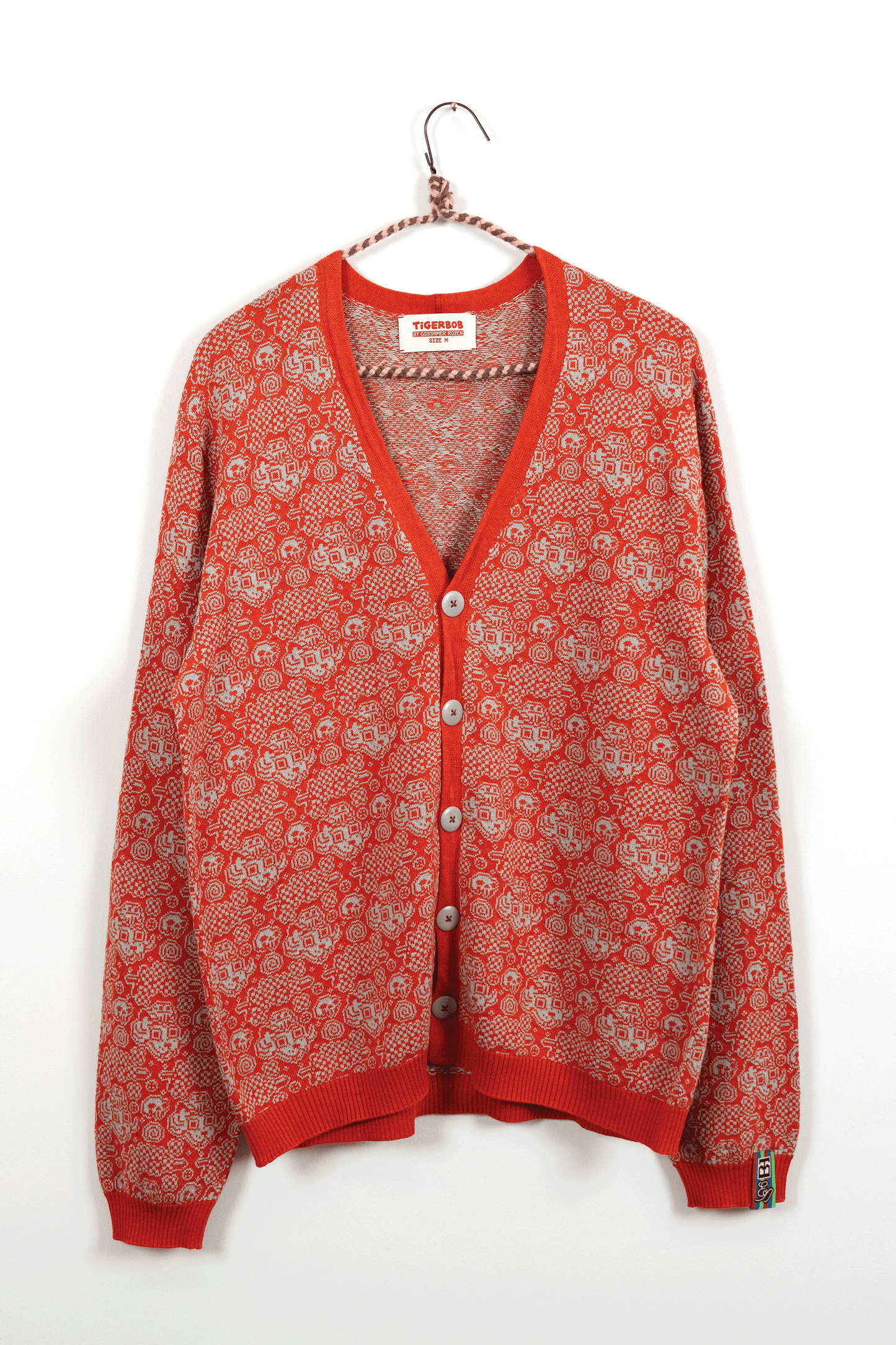 Jacquard Garden Cardigan // Magma/Stone