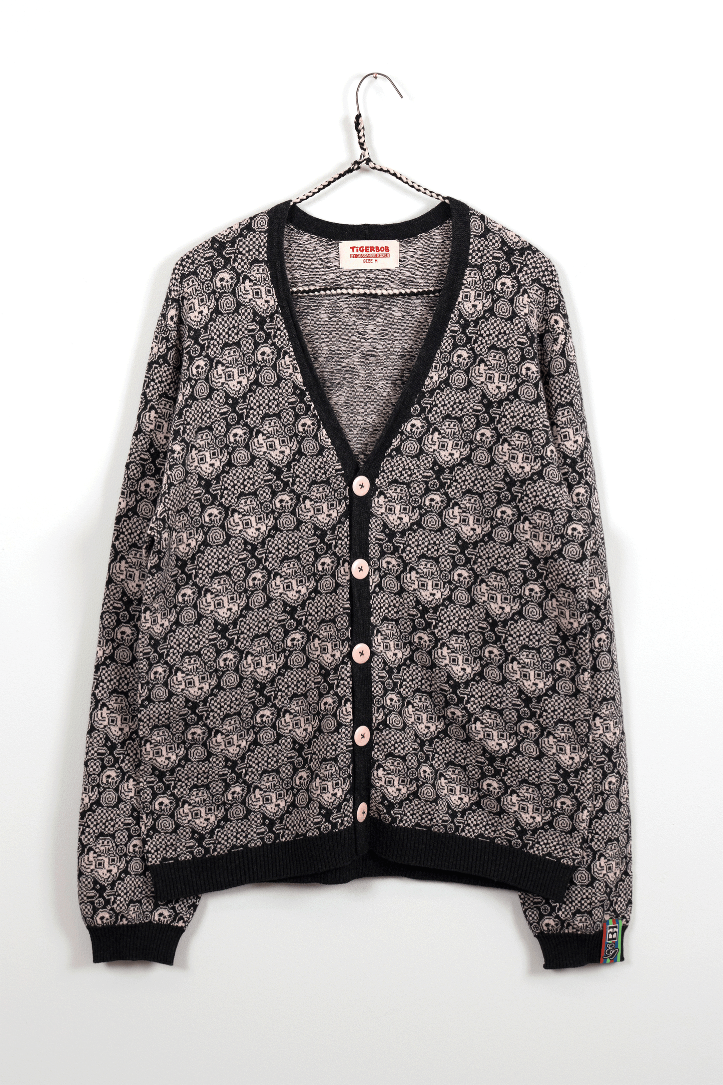 Jacquard Garden Cardigan // Soot/Momo