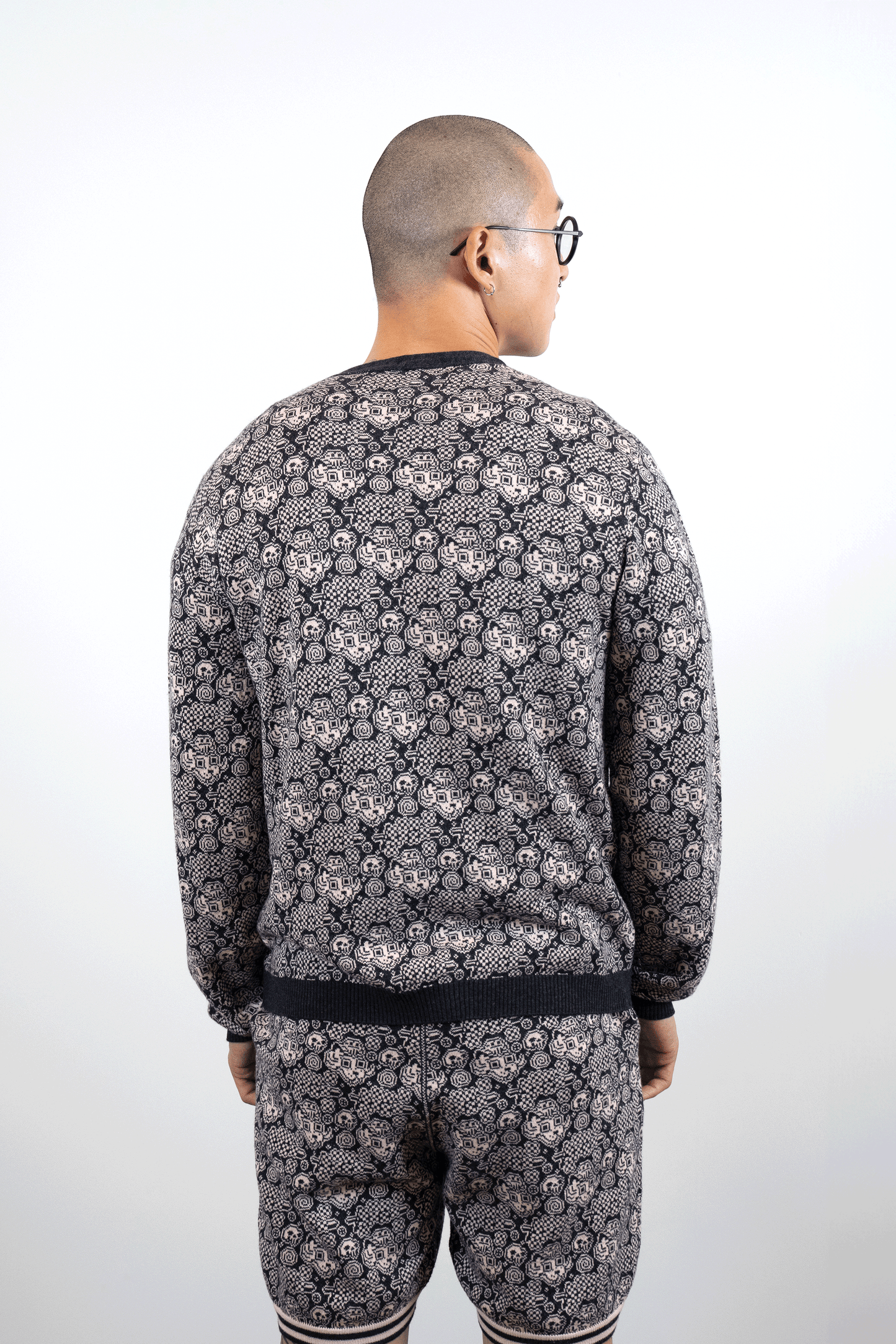 Jacquard Garden Cardigan // Soot/Momo