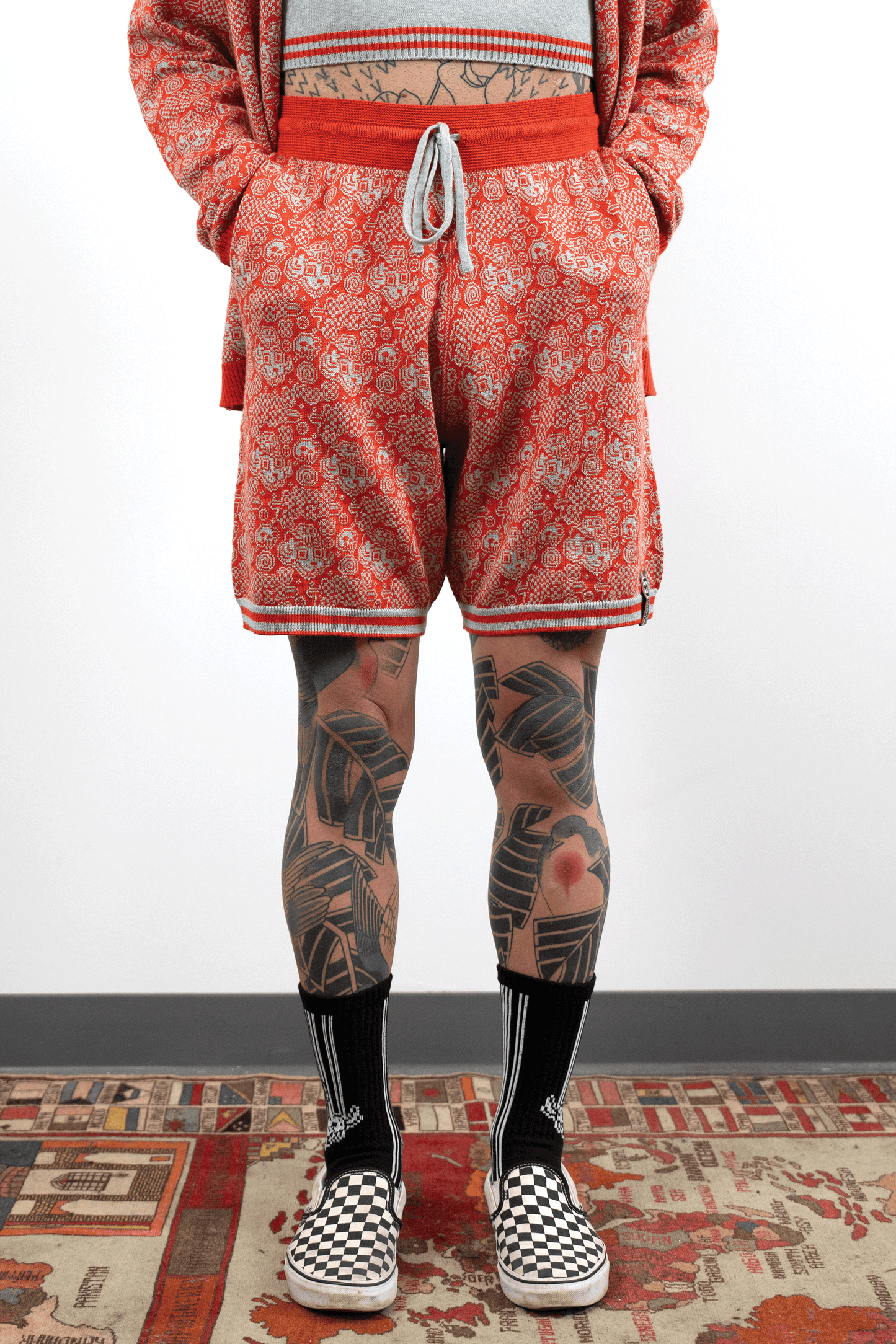 Jacquard Tigerbob Lounge Shorts // Magma/Stone