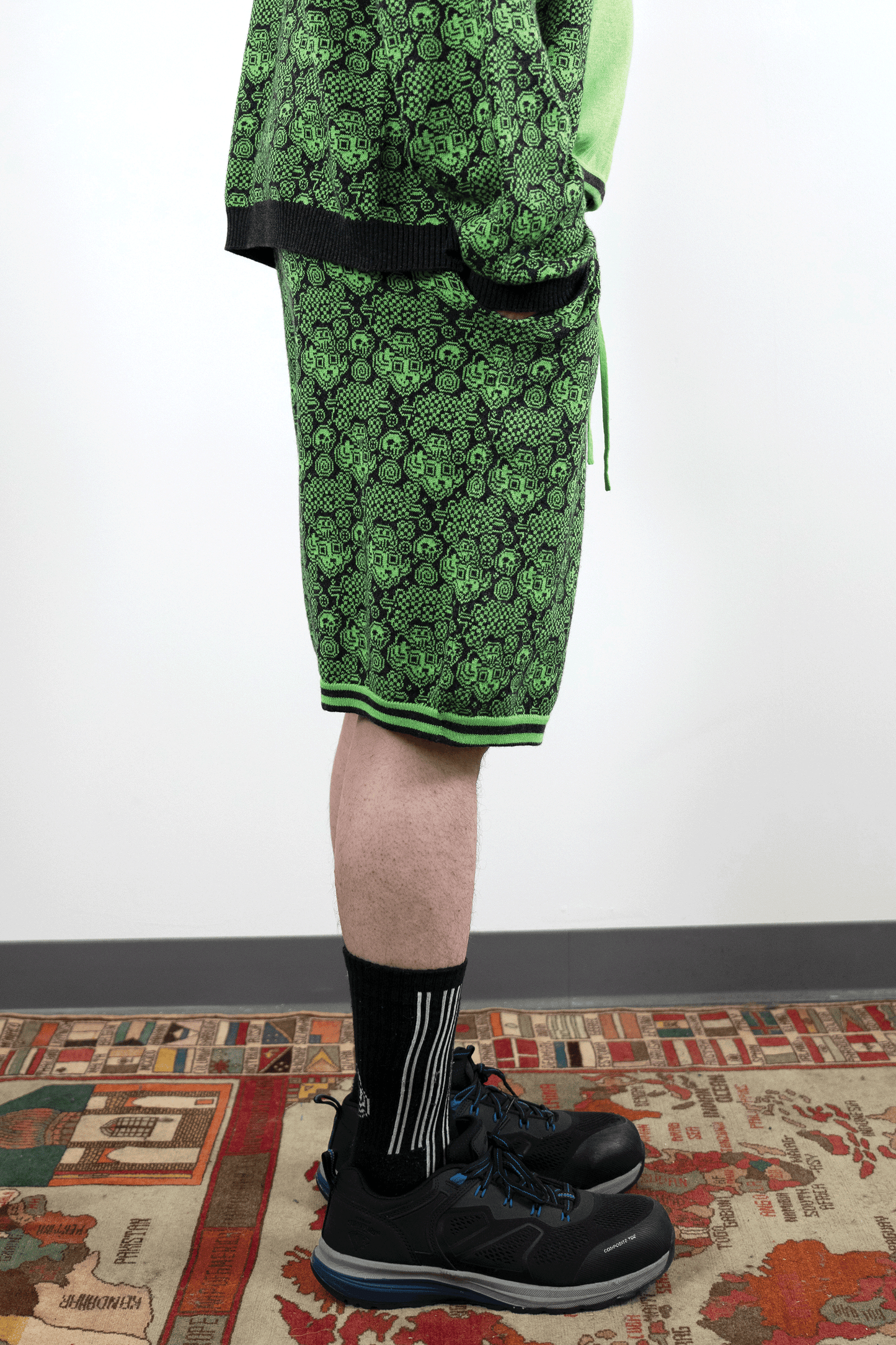 Jacquard Tigerbob Lounge Shorts // Soot/Clover