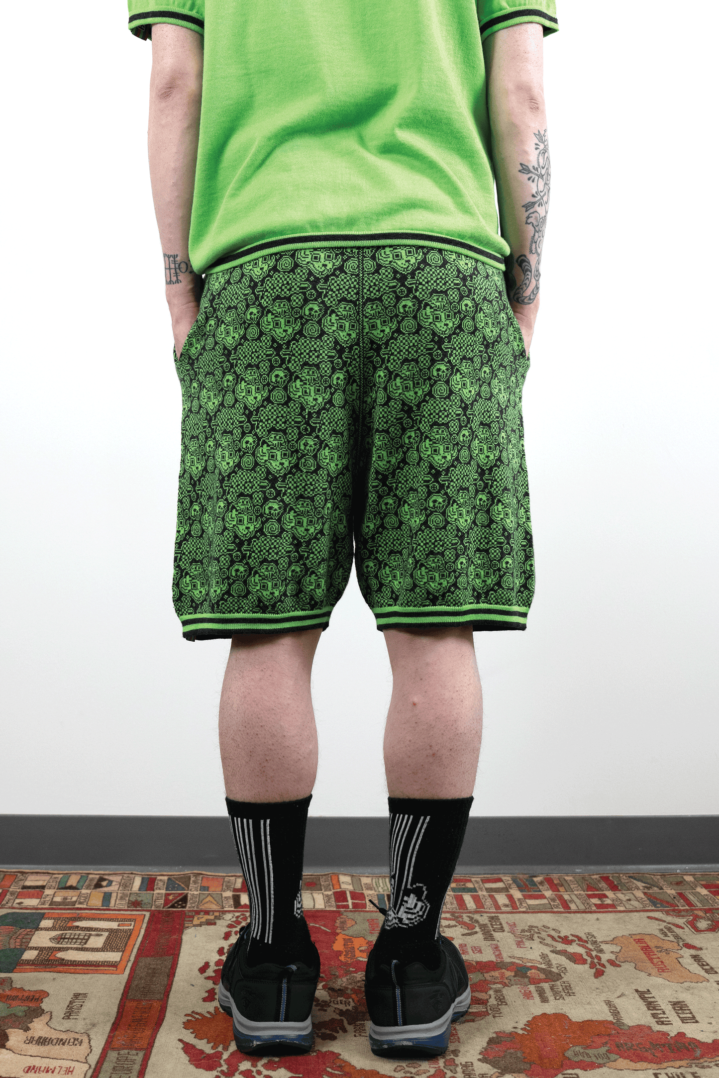 Jacquard Tigerbob Lounge Shorts // Soot/Clover