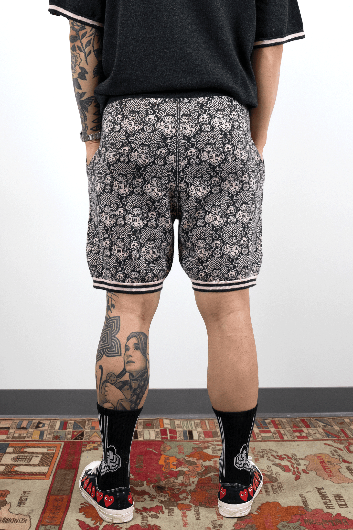 Jacquard Tigerbob Lounge Shorts // Soot/Momo