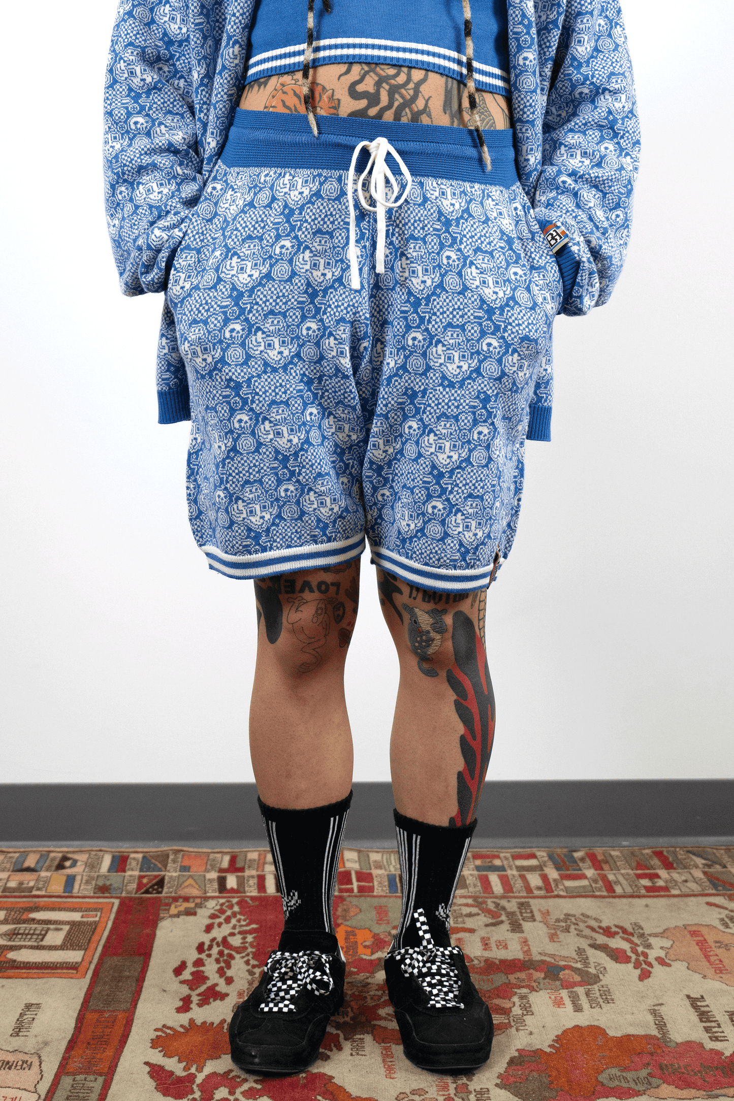 Jacquard Tigerbob Lounge Shorts // Twilight/Eggshell