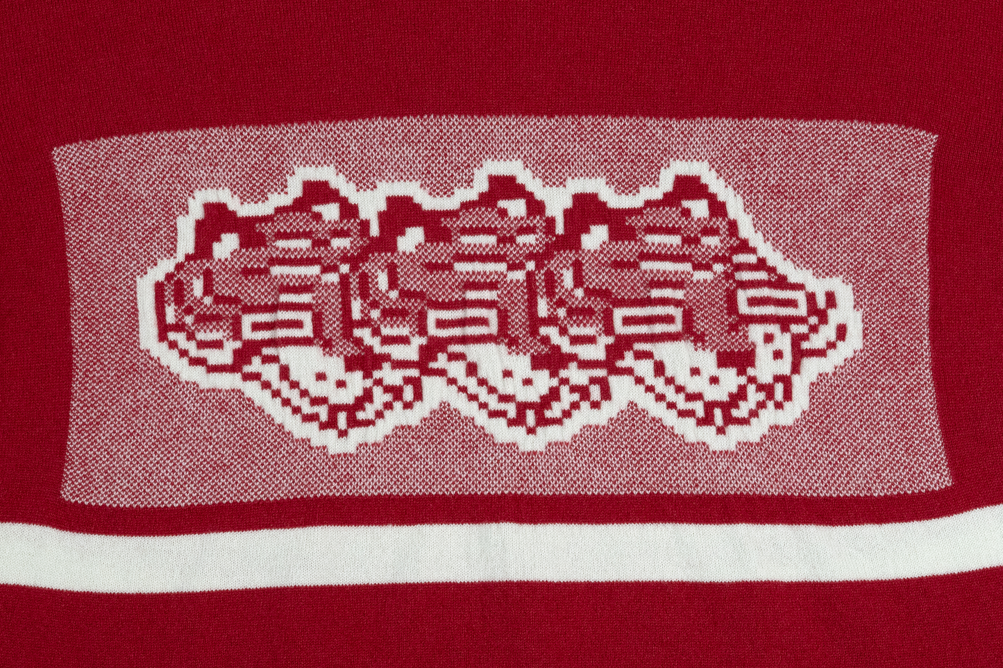 Intarsia Knit Boxy Tshirt // Bean/Frost