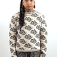 Monochrome Tiled Tigerbob Crewneck // OOAK