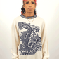 Dragon Crewneck //White/Midnight