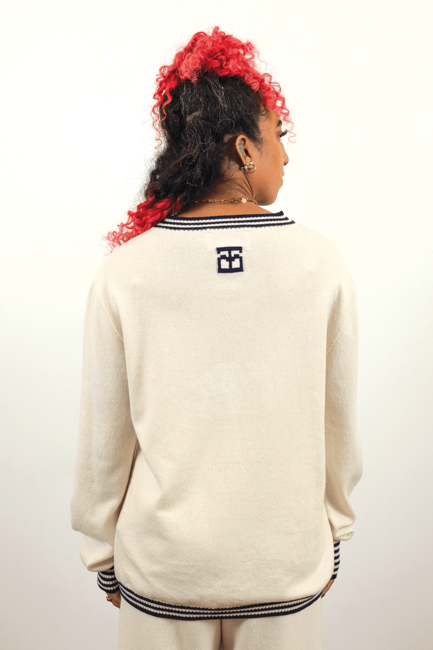 Dragon Crewneck //White/Midnight