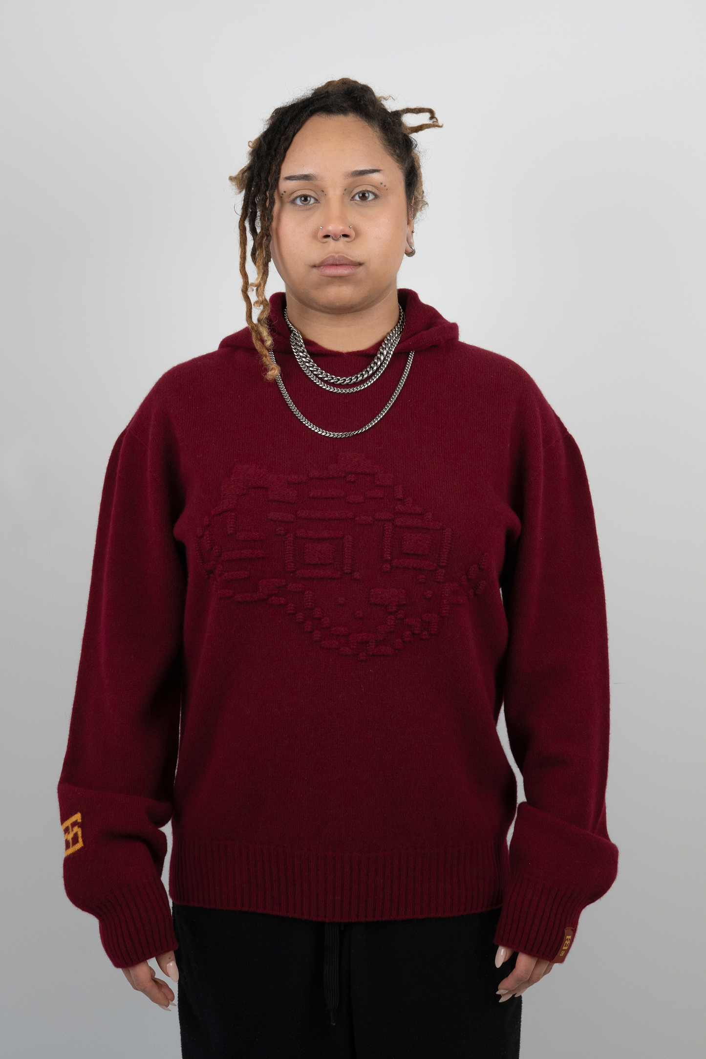 Embossed Tigerbob Hoodie // Burgundy