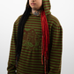 Super Striped - Jacquard Tigerbob Hoodie // Mossy/Mahogany