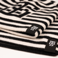 Super Striped - Extra Tall Jacquard Tigerbob Beanie // Black/White