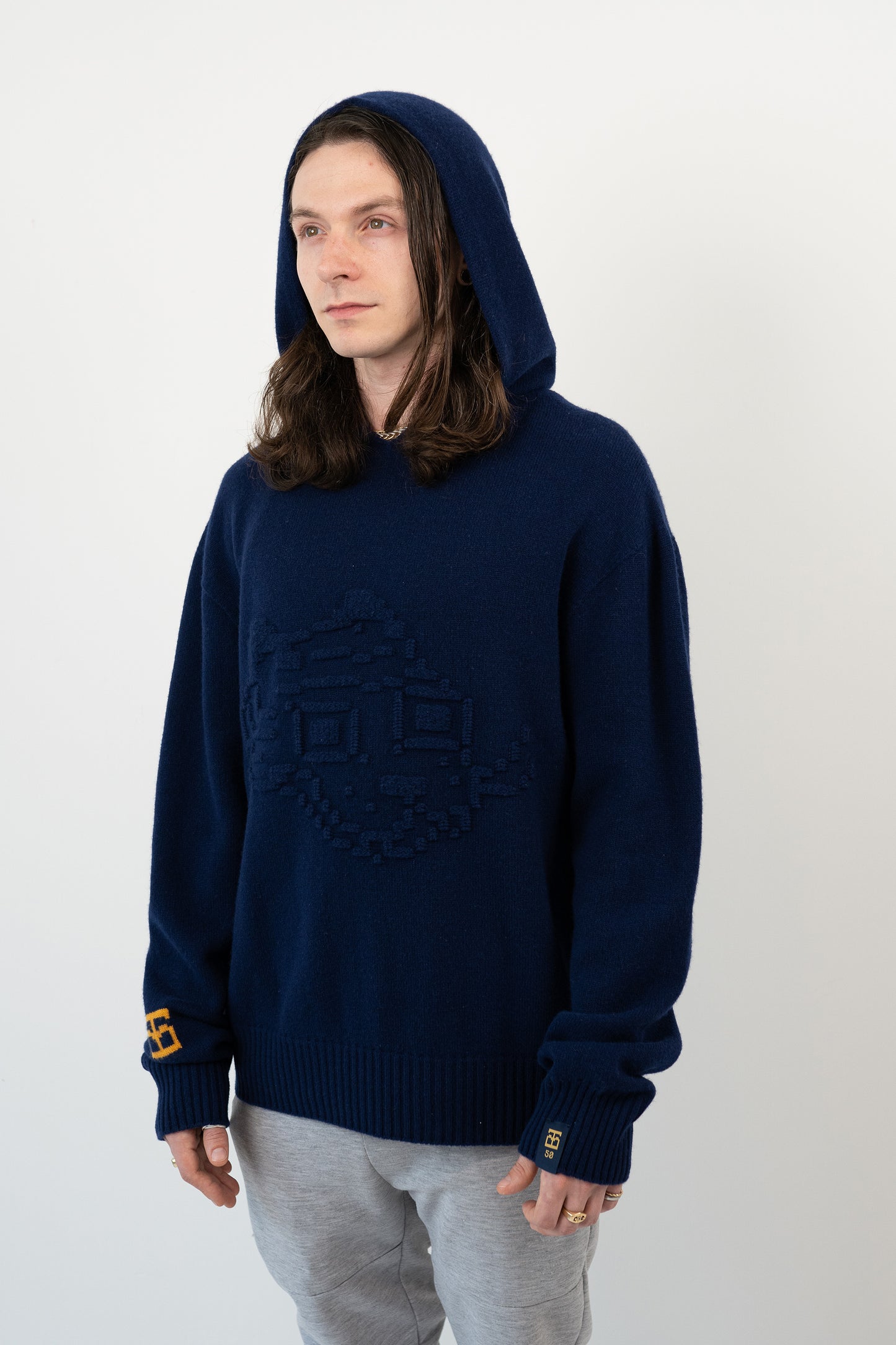 Embossed Tigerbob Hoodie // Midnight